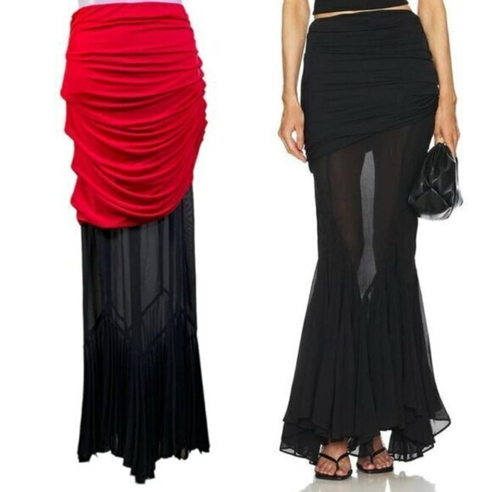 L'Academie by Marianna Margaux Maxi Skirt in Red